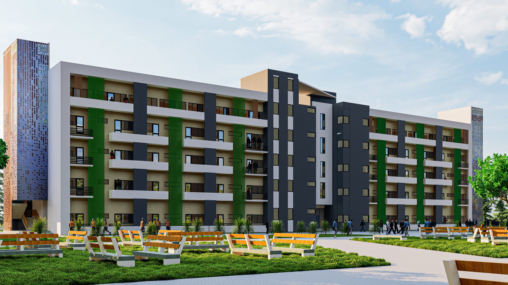 LOGEMENT ETUDIANT BATIMENT LONG